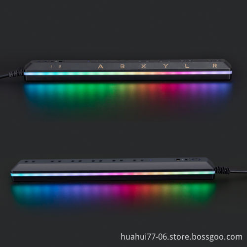 12 Outlet Surge Protector with 2 PD USB-C Ports - RGB Power Strip for Gaming and Office